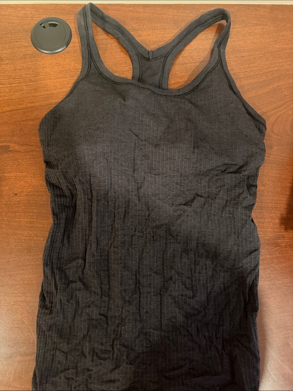 lululemon athletica Black Ribbed Racerback Tank